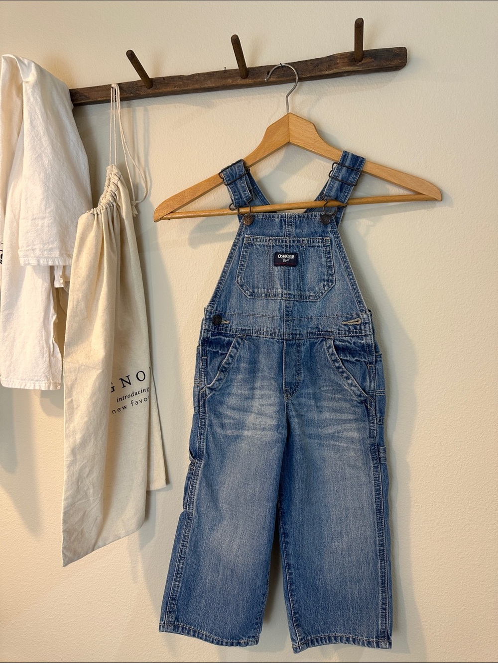 OshKosh B'gosh Vestbak Denim Overalls in Blue Wash Size 2T